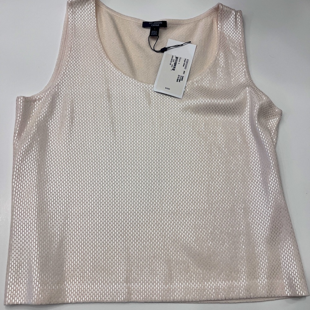 Never been worn evening ST.JOHN IVORY SPARKLES SEQUENCES TANK